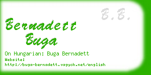 bernadett buga business card